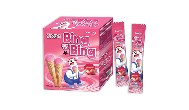 Bing Bing Crunch Ice cone Strawberry